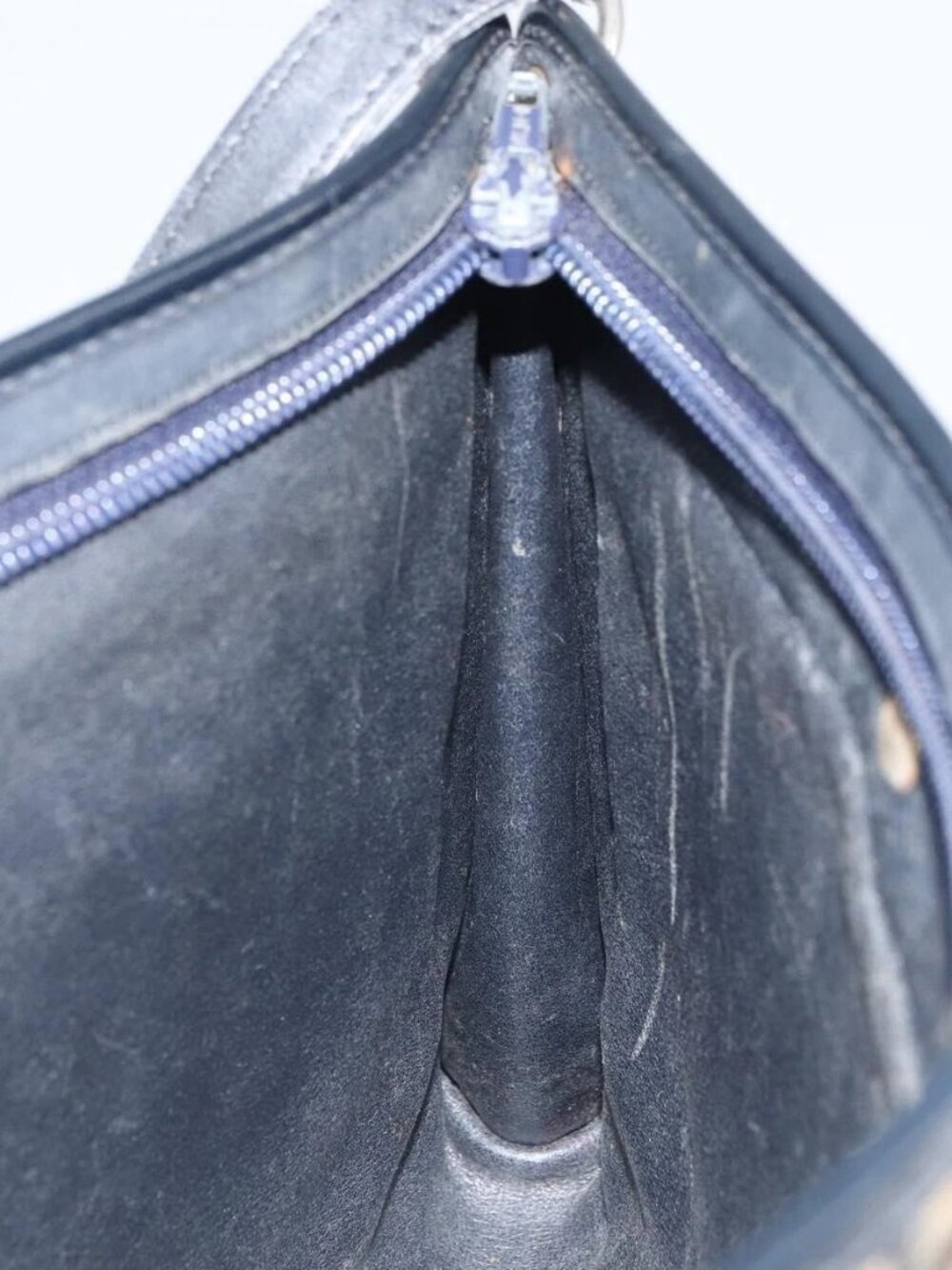 Christian Dior Trotter Canvas Shoulder Bag Navy Gold Auth bs32154 - Picture 12 of 16